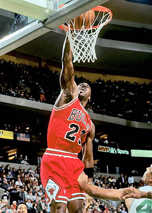 Michael Jordan Picture: MJ playing for the Bulls in the 1996 NBA season. Picture 19. Photo by Steve Lipofsky