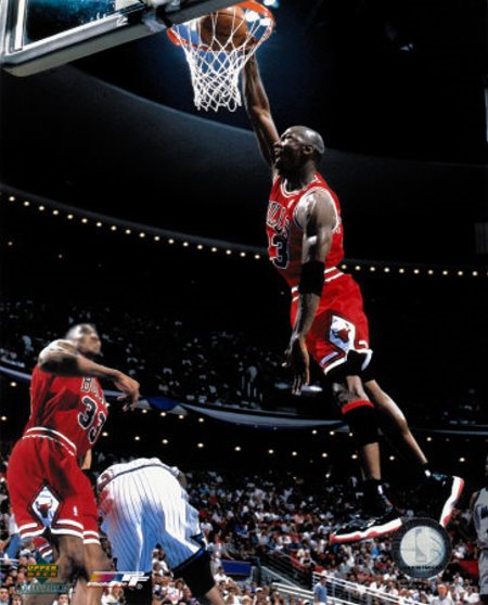Michael Jordan Picture: MJ dunking it against the Orlando Magic